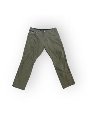 KÜHL REVOLVR Mens Pants 38x32 Olive Green Vintage Patina Dye Stretch Hiking